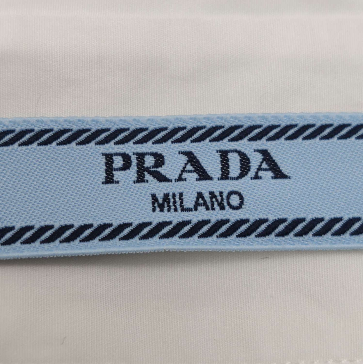 Prada Prada Cotton White Long Sleeve Button. Size L / US 10 / IT 46 - 2 Thumbnail