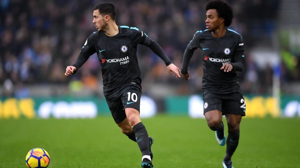 Vintage CHELSEA NIKE 2017/2018 FOOTBALL THIRD JERSEY #10 EDEN HAZARD Size US M / EU 48-50 / 2 - 16 Thumbnail