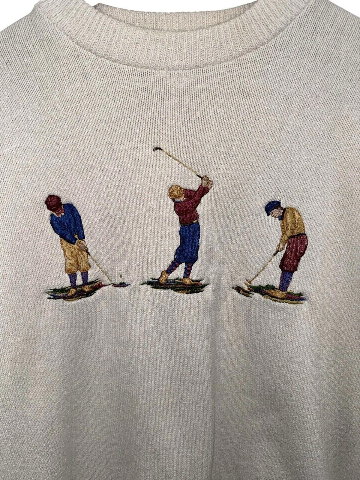 Nutmeg Vintage Nutmeg Mills Embroidered Golf Woven Knit Crewneck XL Size US XL / EU 56 / 4 - 3 Thumbnail