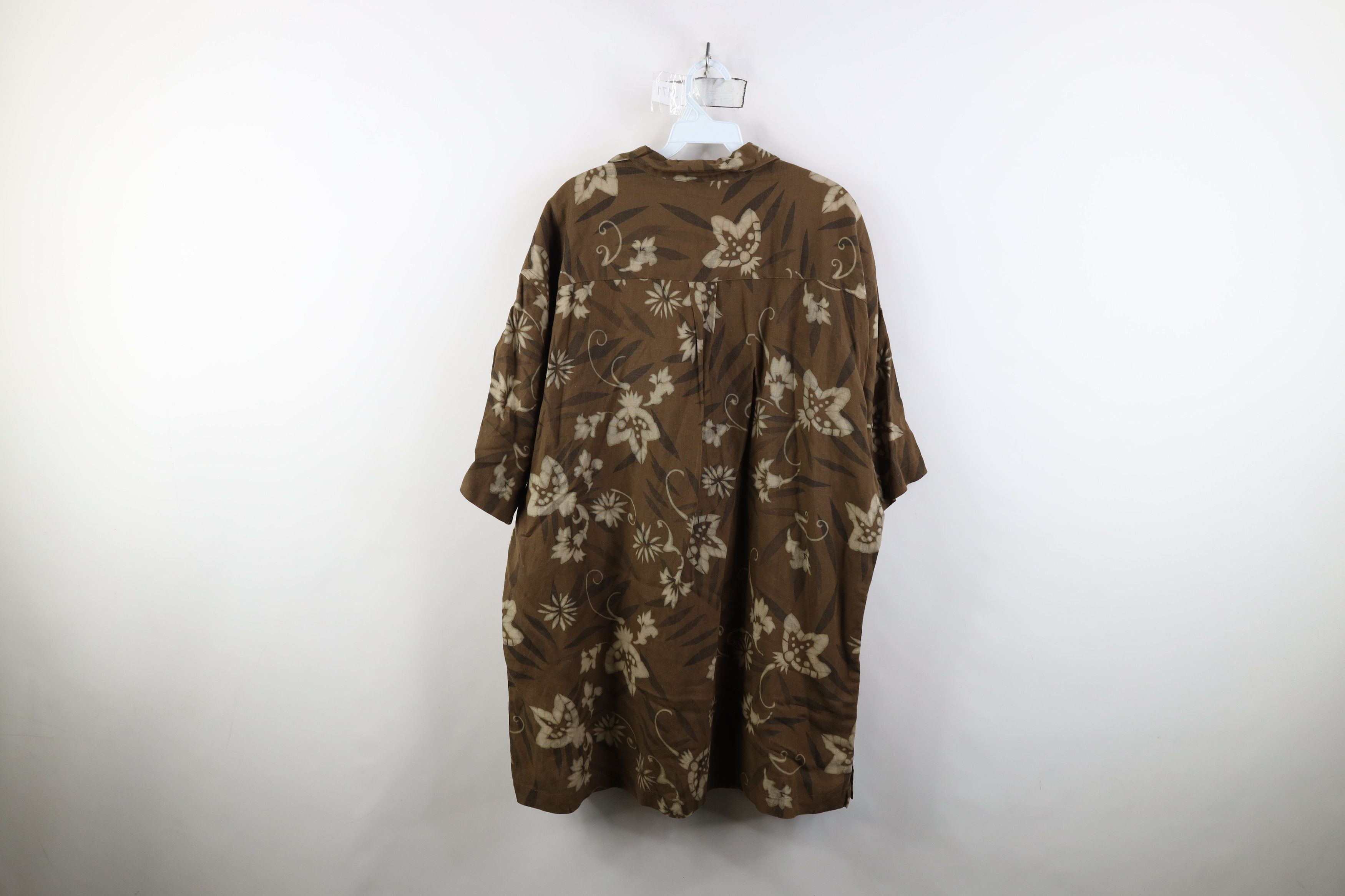 Vintage Vintage 90s Streetwear Flower Luau Hawaiian Button Shirt Size US XL / EU 56 / 4 - 9 Thumbnail