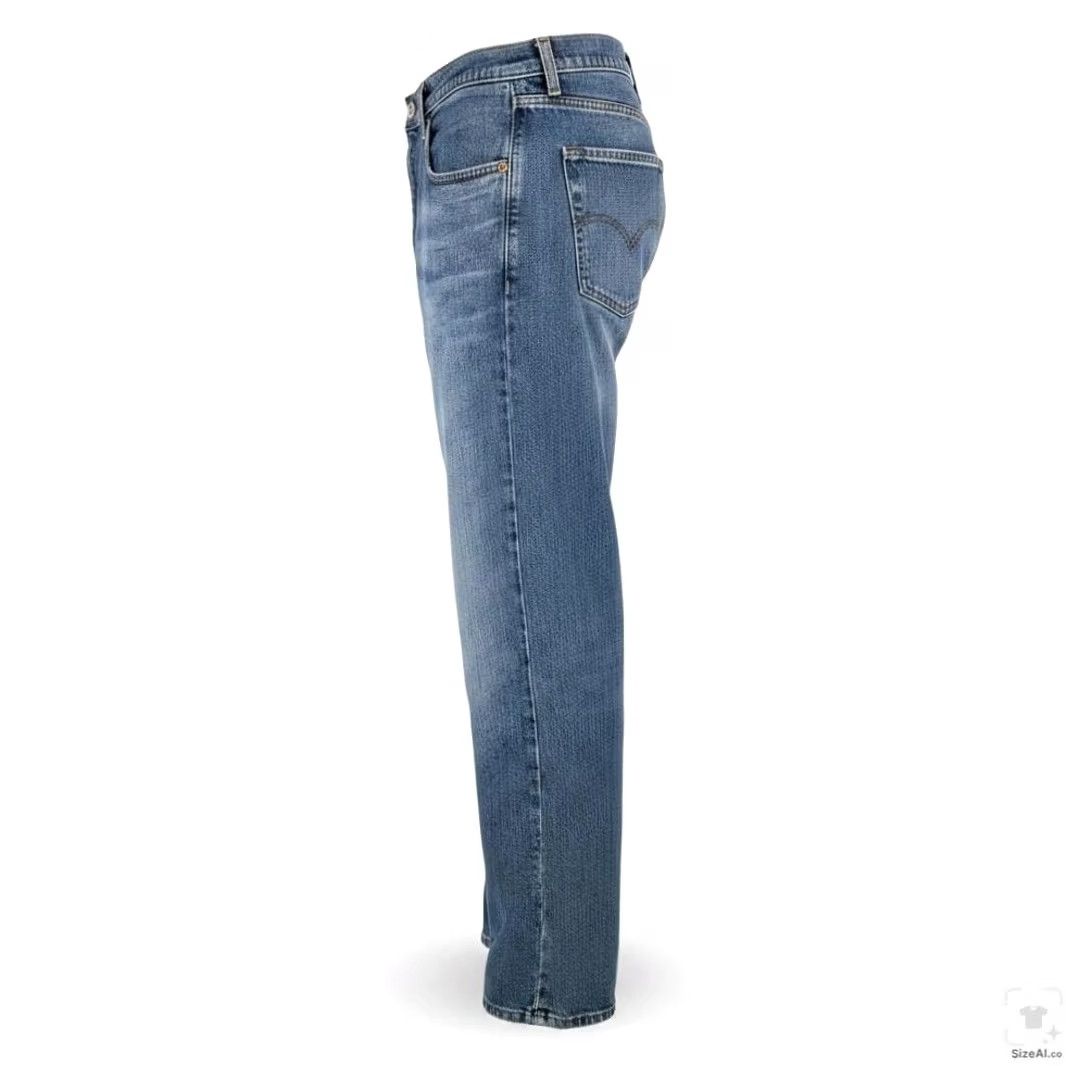 Levi's Levi's 505 Jeans Mens 32x30 Blue Medium Wash Tapered Slim Denim Zip Fly Size US 32 / EU 48 - 3 Thumbnail