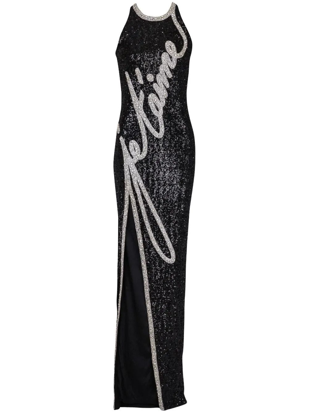 Balmain o1s1wg111225 Rhinestone Embellished Gown in Black Size XL / US 12-14 / IT 48-50 - 1 Thumbnail