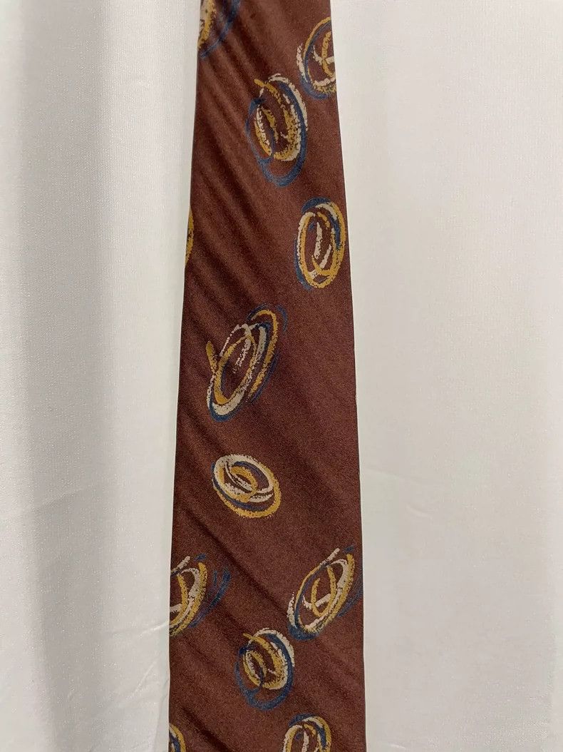 Issey Miyake Issey Miyake Medieval Silk Tie with Interesting Geometric P Size ONE SIZE - 3 Thumbnail