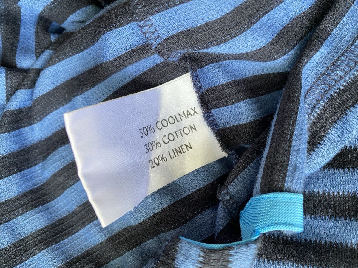 Alfred Dunhill Alfred Dunhill Linen stripe neck tee Size US M / EU 48-50 / 2 - 4 Thumbnail