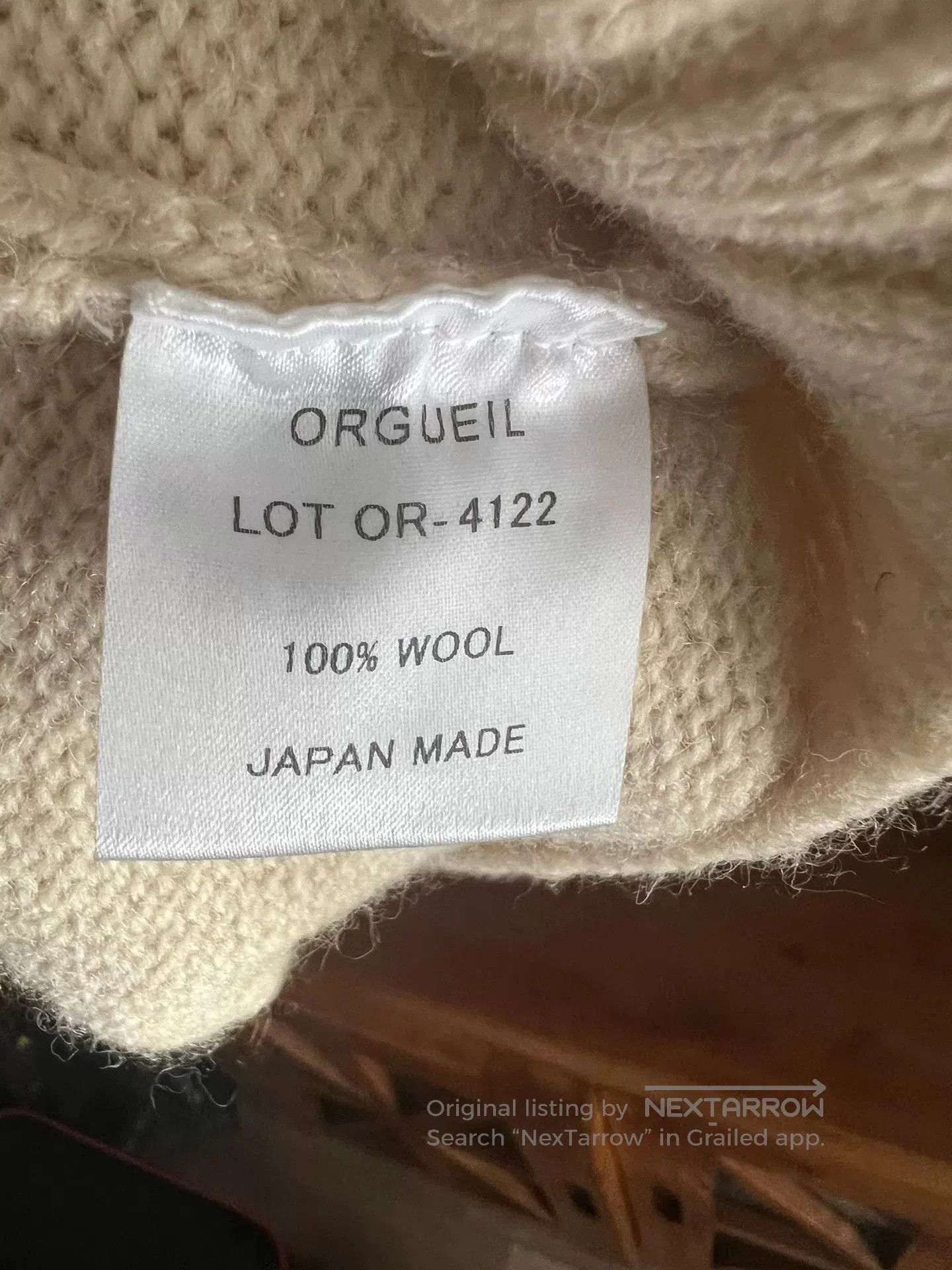 Japanese Brand Elegant Organic Wool Vest. Size US XL / EU 56 / 4 - 5 Thumbnail
