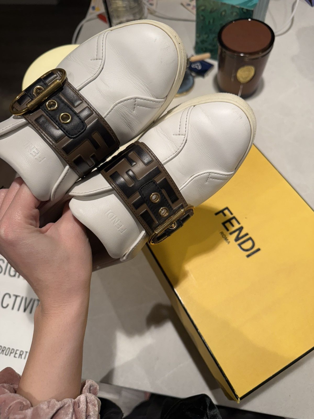 Fendi Fendi Vitello FF Embossed Womens Slip On Sneakers Size US 6.5 / IT 36.5 - 3 Thumbnail