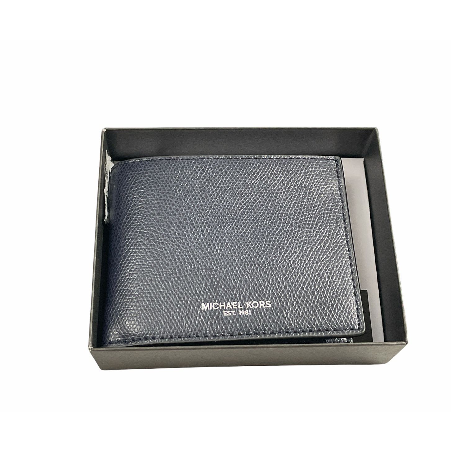 Michael Kors Michael Kors Leather Mens Slim Billfold Wallet in Navy Size ONE SIZE - 3 Thumbnail