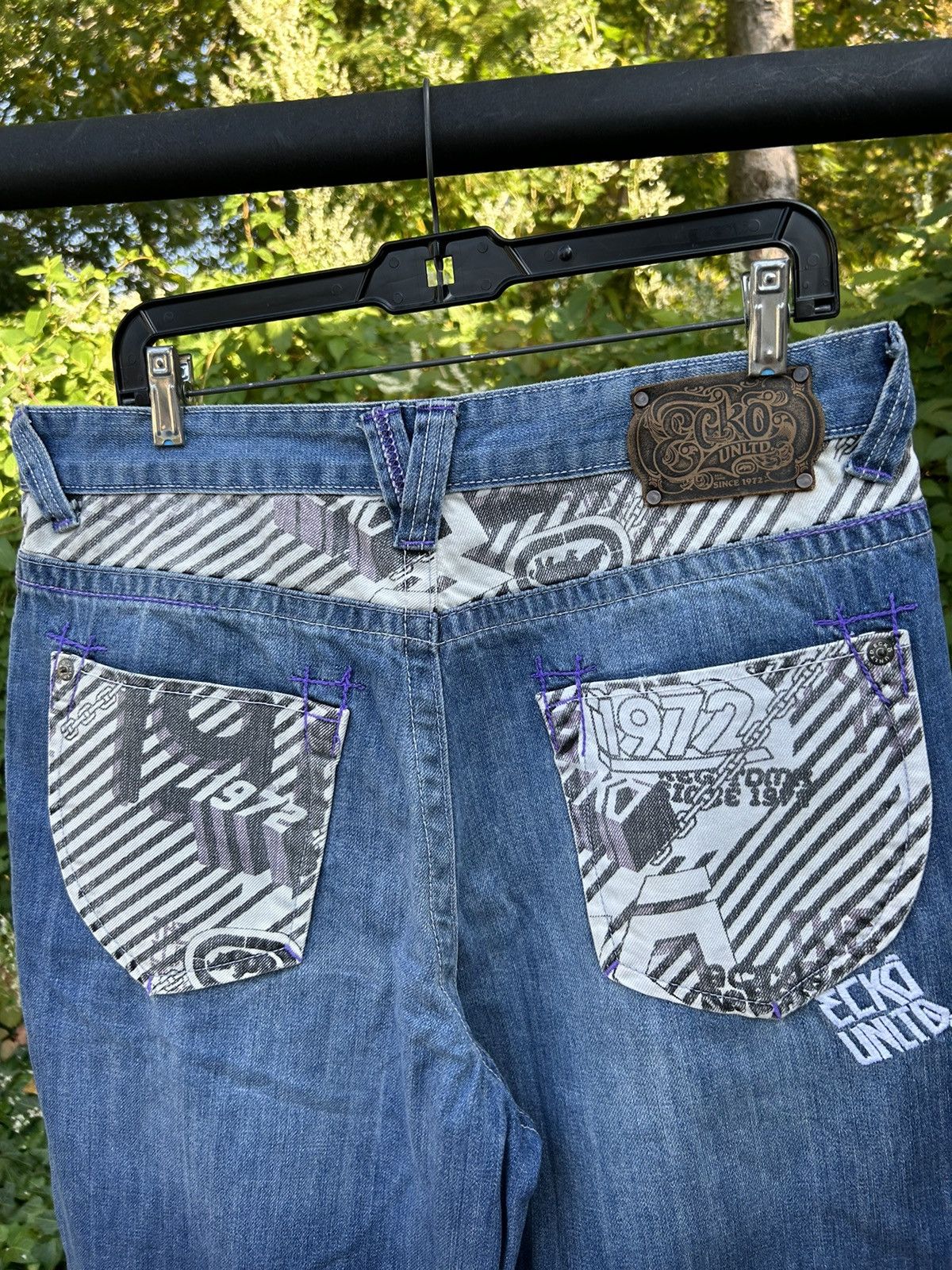 Ecko Unltd. Vintage Y2k Ecko Baggy Wide Leg Jeans Size US 34 / EU 50 - 2 Thumbnail
