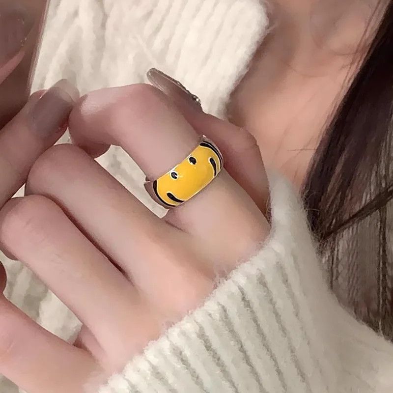 Designer × Jewelry Smile Face Ring Size ONE SIZE - 4 Thumbnail