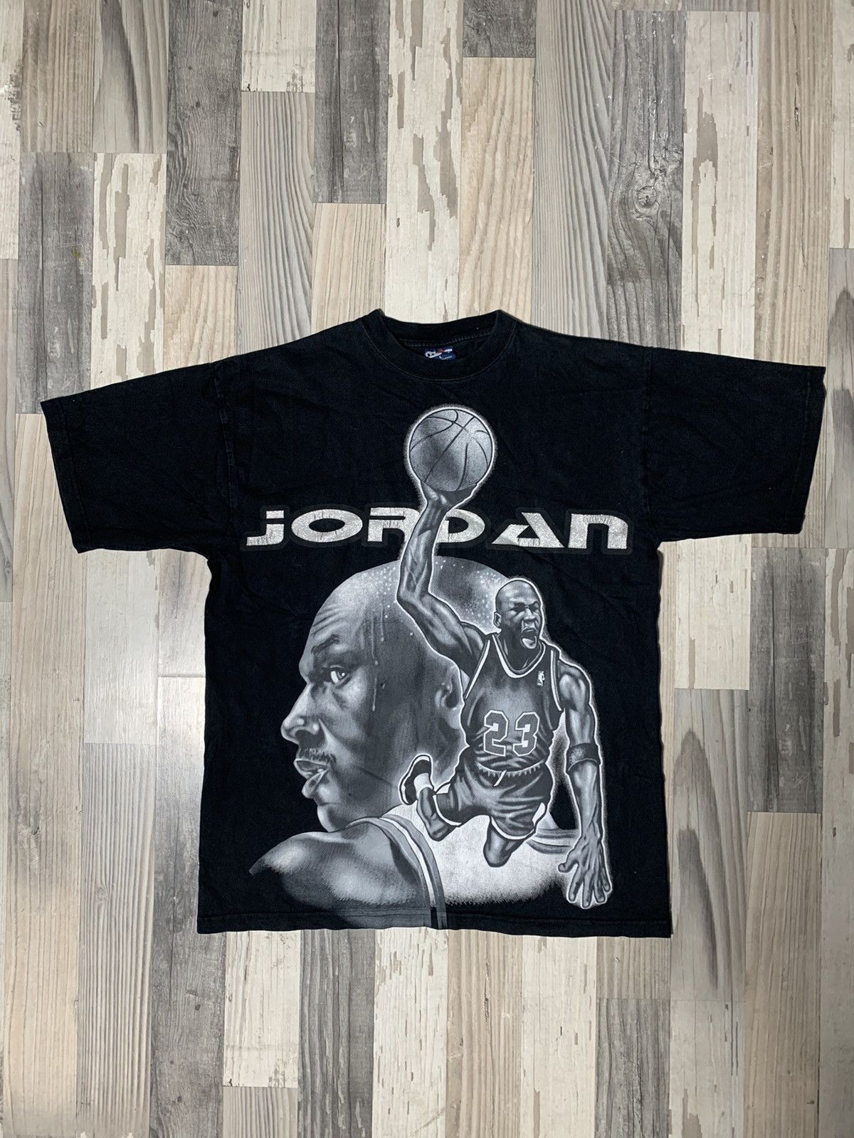 image of Jordan Vintage Jordan Retro Vintage Hiphop Tshirt in Black, Men's (Size XL)