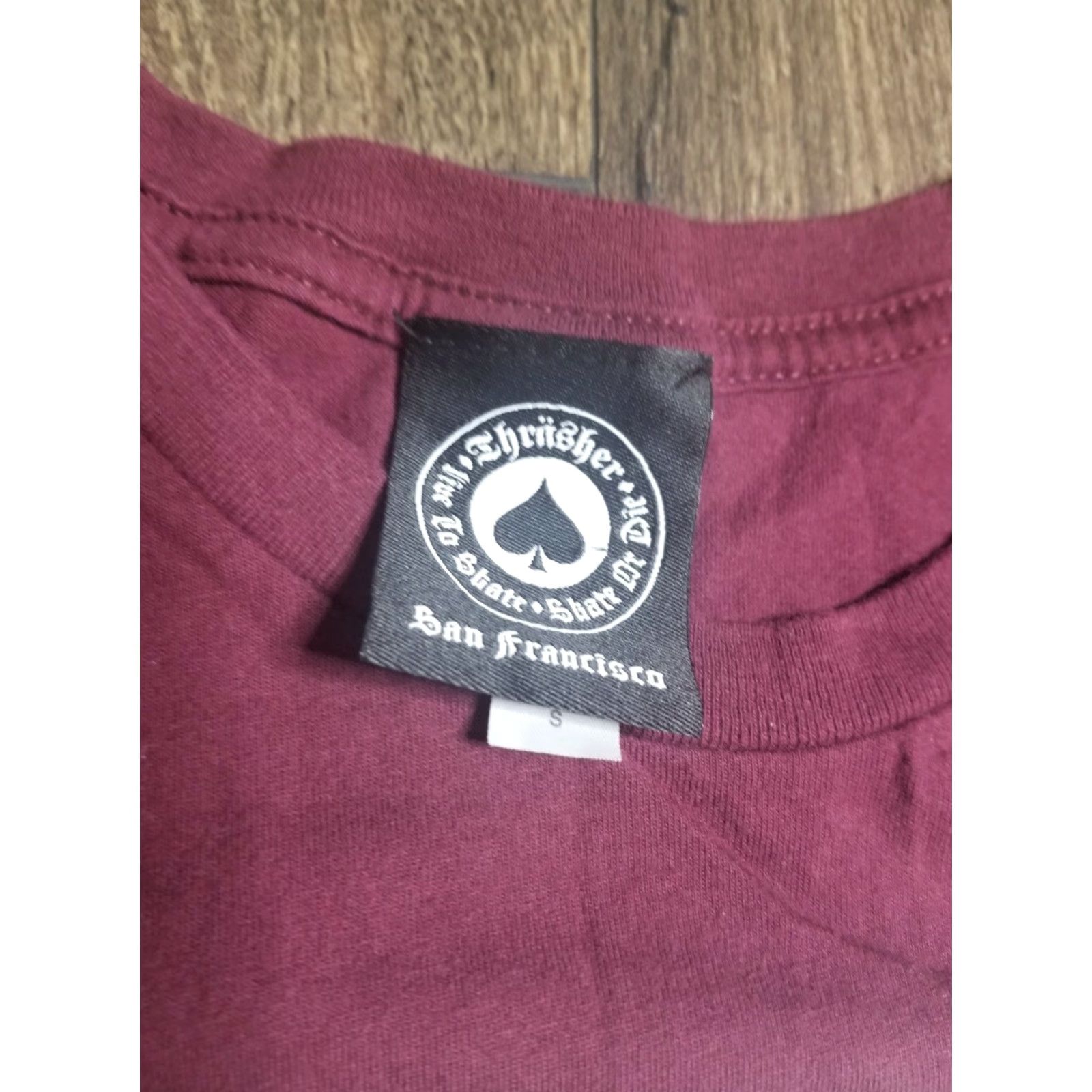 Thrasher Thrasher Classic T-Shirt Skateboard Magazine Burgundy Red Logo Graphic Crew Neck Short Sleeve Men S Red Shirt Size US S / EU 44-46 / 1 - 2 Thumbnail