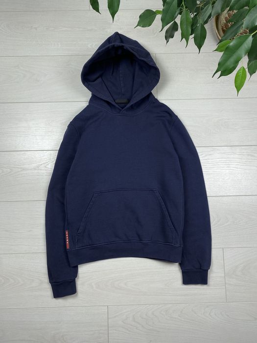 Prada Vintage Prada Red Tab Hoodie Grailed