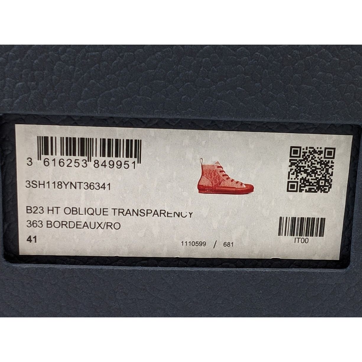 Dior o1rshd1 B23 High-Top Oblique Sneakers in Bordeaux/Ro Size US 8 / EU 41 - 25 Thumbnail