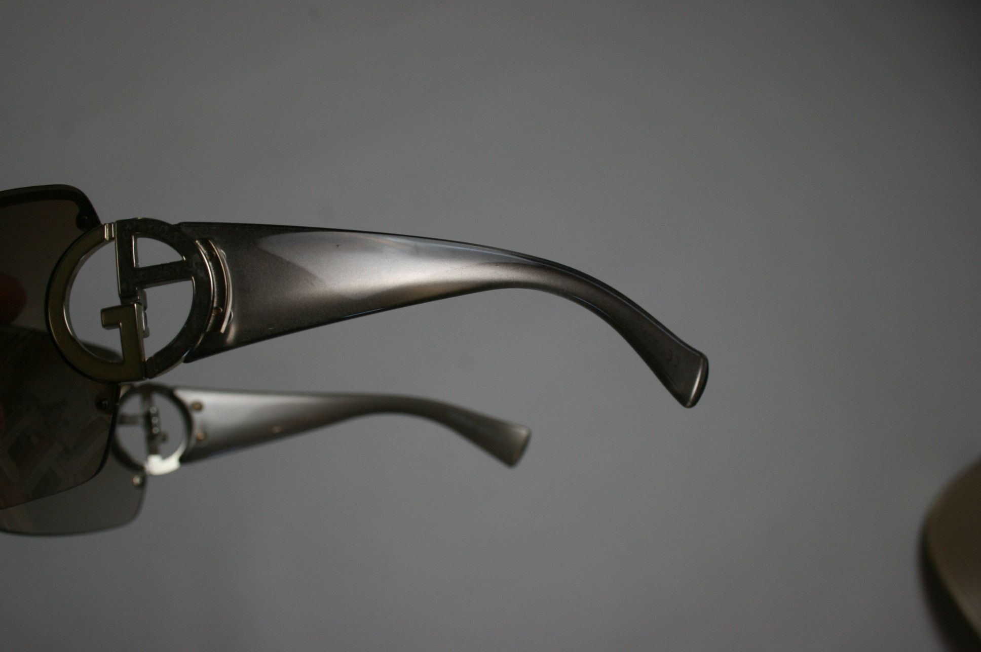 Armani × Giorgio Armani 00S GA Logo Mask Sunglasses Vintage Size ONE SIZE - 8 Thumbnail