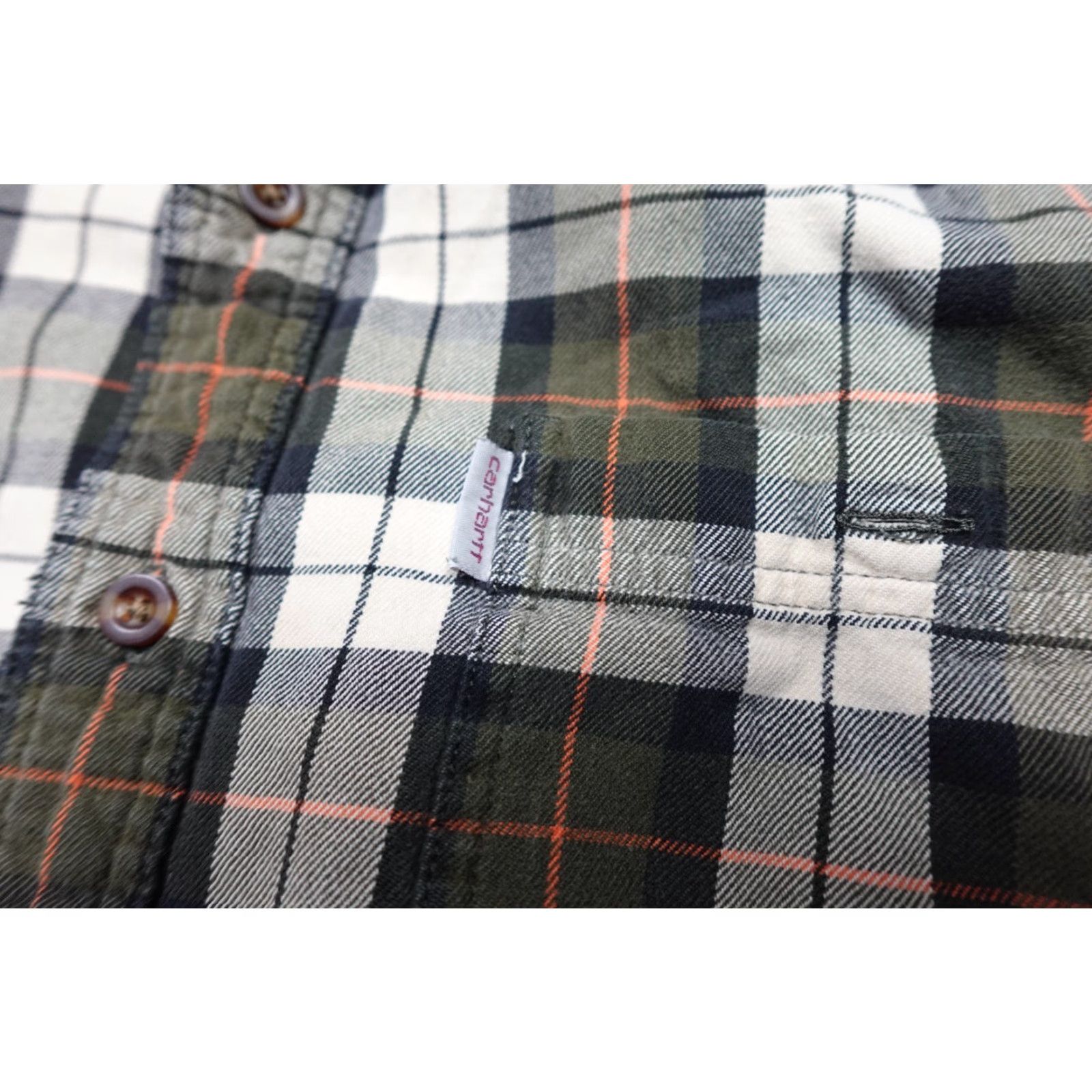 Carhartt Carhartt Shirt Mens Medium Brown Trumball Flannal Plaid Button-Front Workwear Cotton Canvas Button-Up Casual Mens 90s USA Model Sportsman | Carhartt Size US L / EU 52-54 / 3 - 4 Thumbnail