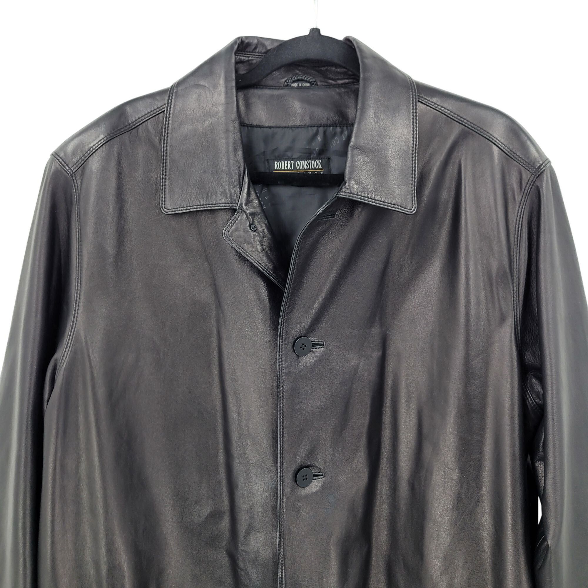 Robert Comstock Mens Robert Comstock Endurance Black Buttery Genuine Leather Size US XL / EU 56 / 4 - 4 Thumbnail