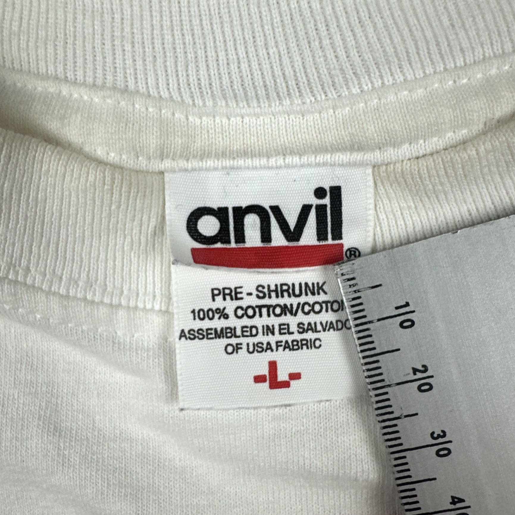 Anvil VINTAGE Anvil Mens Short Sleeve T Shirt White 90s Military Lackland AFB Texas USA Tee Shirts Mens Size US M / EU 48-50 / 2 - 7 Thumbnail