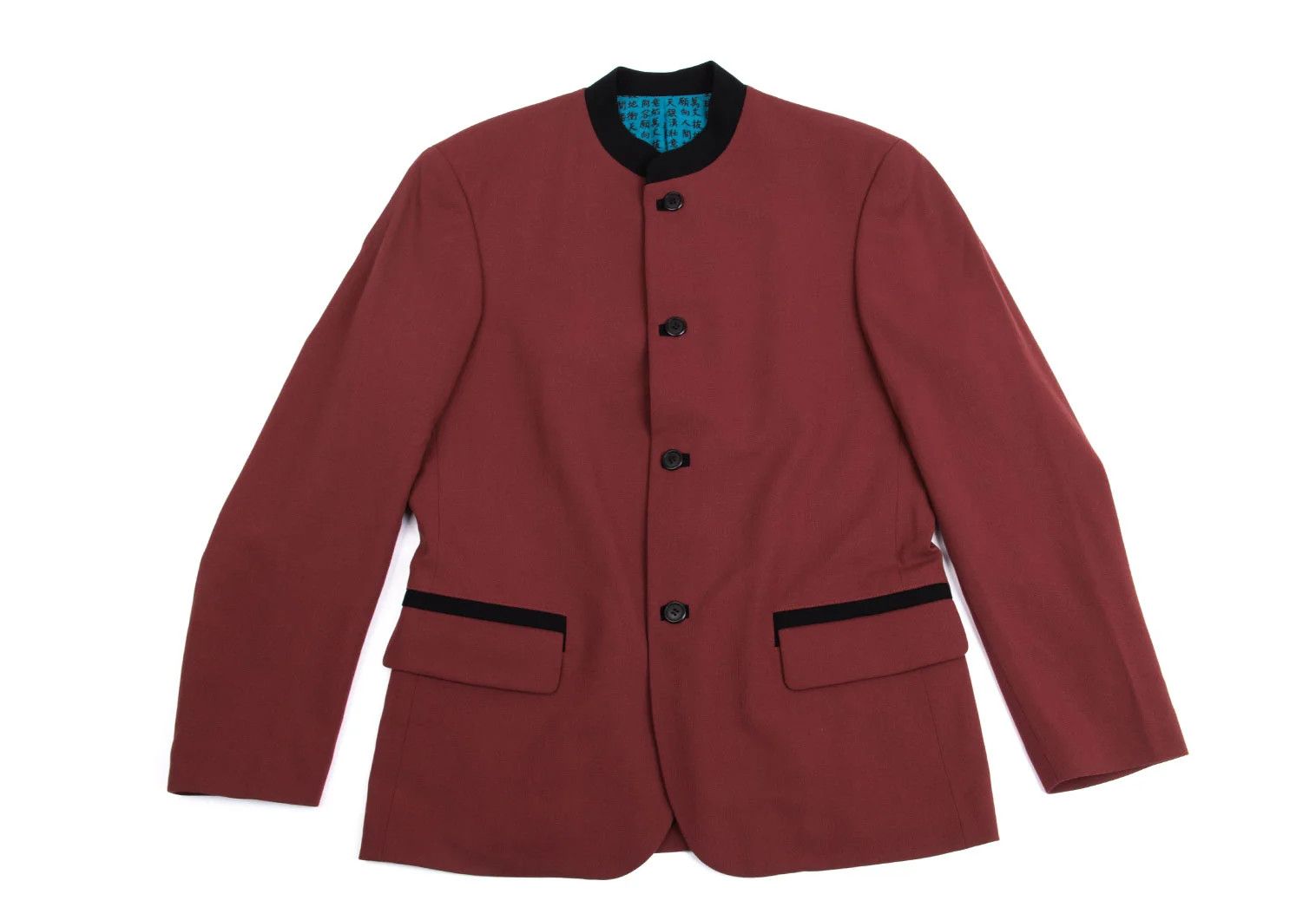 Jean Paul Gaultier Wool Mao Collar Jacket in Bordeaux Size 48 Size US M / EU 48-50 / 2 - 2 Thumbnail