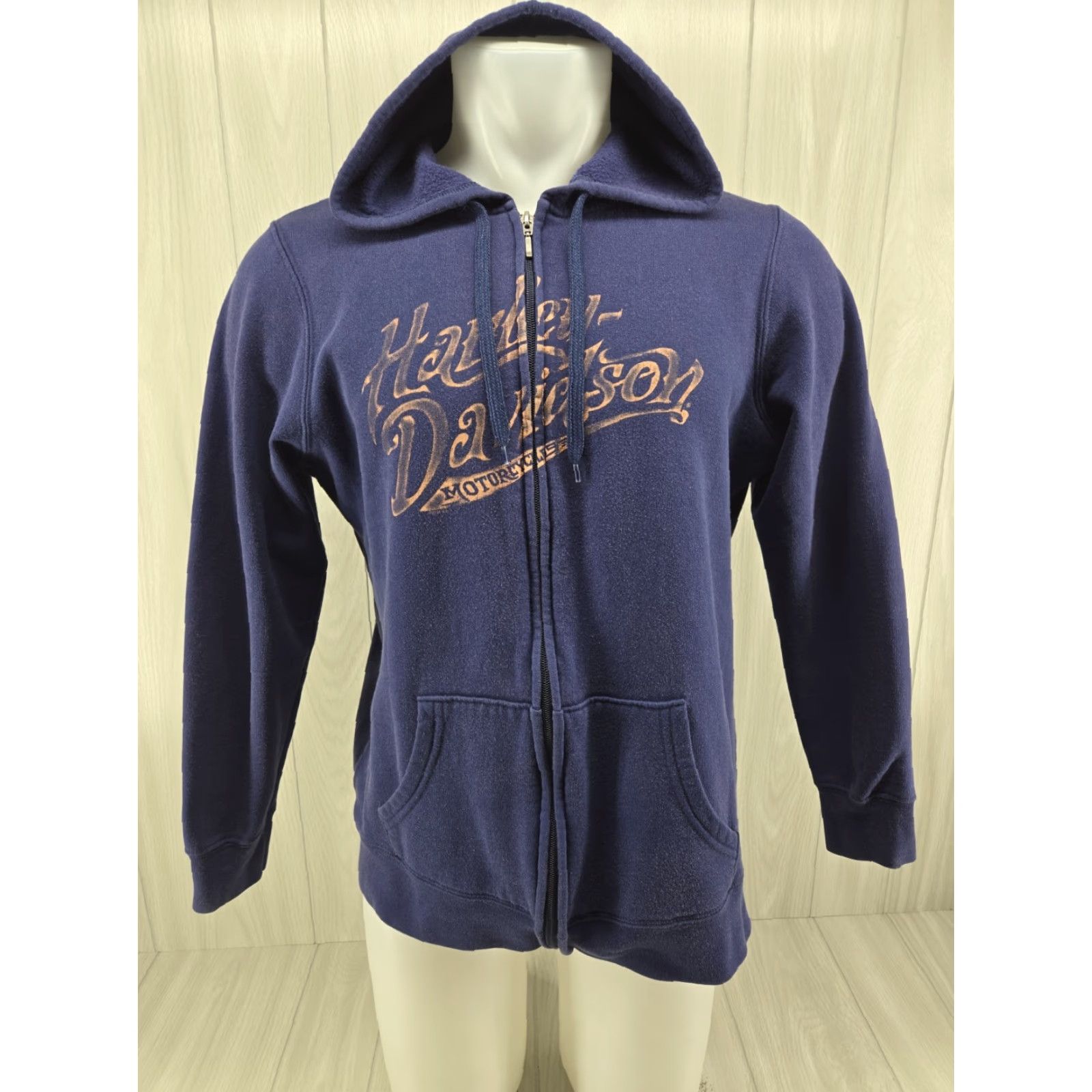 Harley Davidson VINTAGE Harley-Davidson Hoodie Womens XL Zip Up Black Logo Embroidered Front Pocket Full Zip Hooded Leather? No, Cotton Blend (adjusted) Size XL / US 12-14 / IT 48-50 - 2 Thumbnail