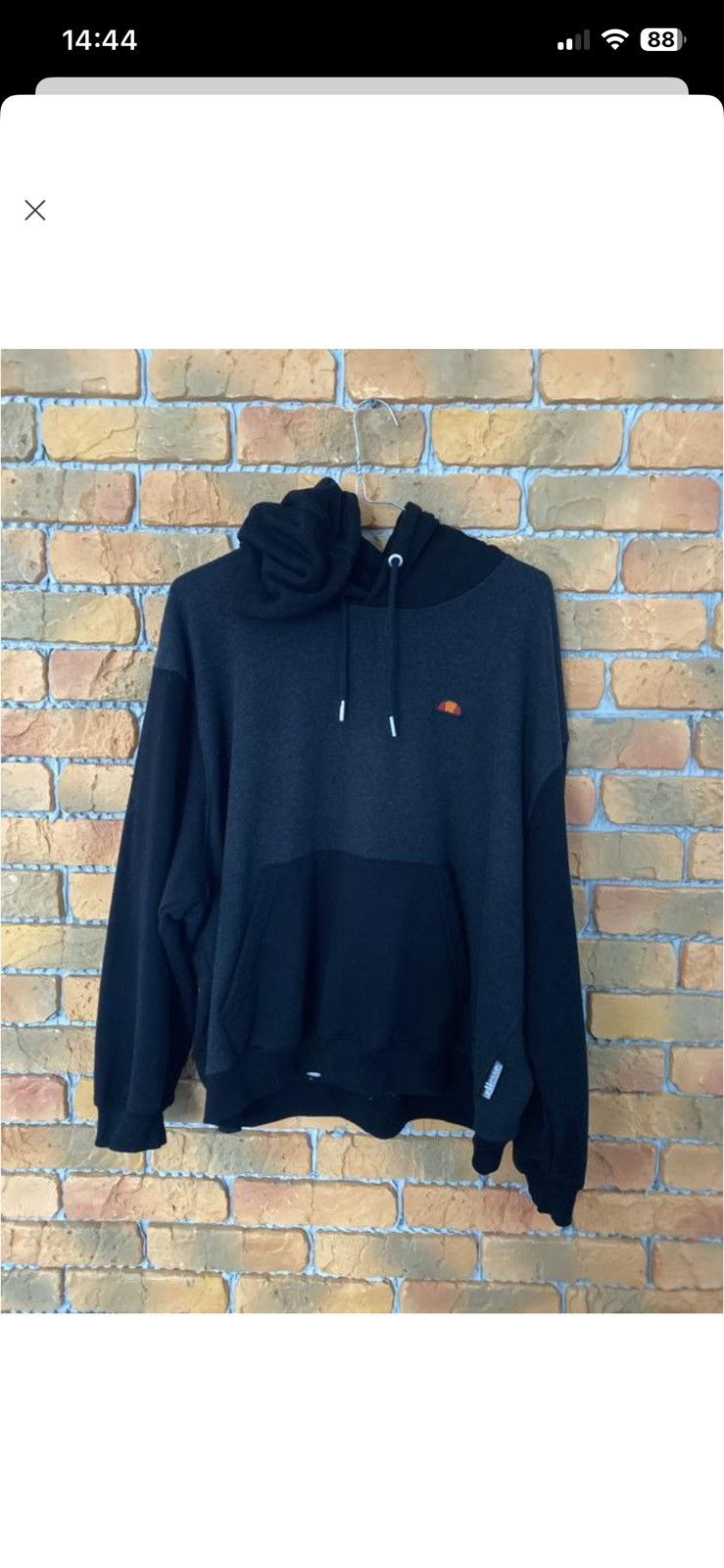 Ellesse ⸻ Ellesse Embroidered Logo Hoodie (Black) Size ONE SIZE - 1 Thumbnail