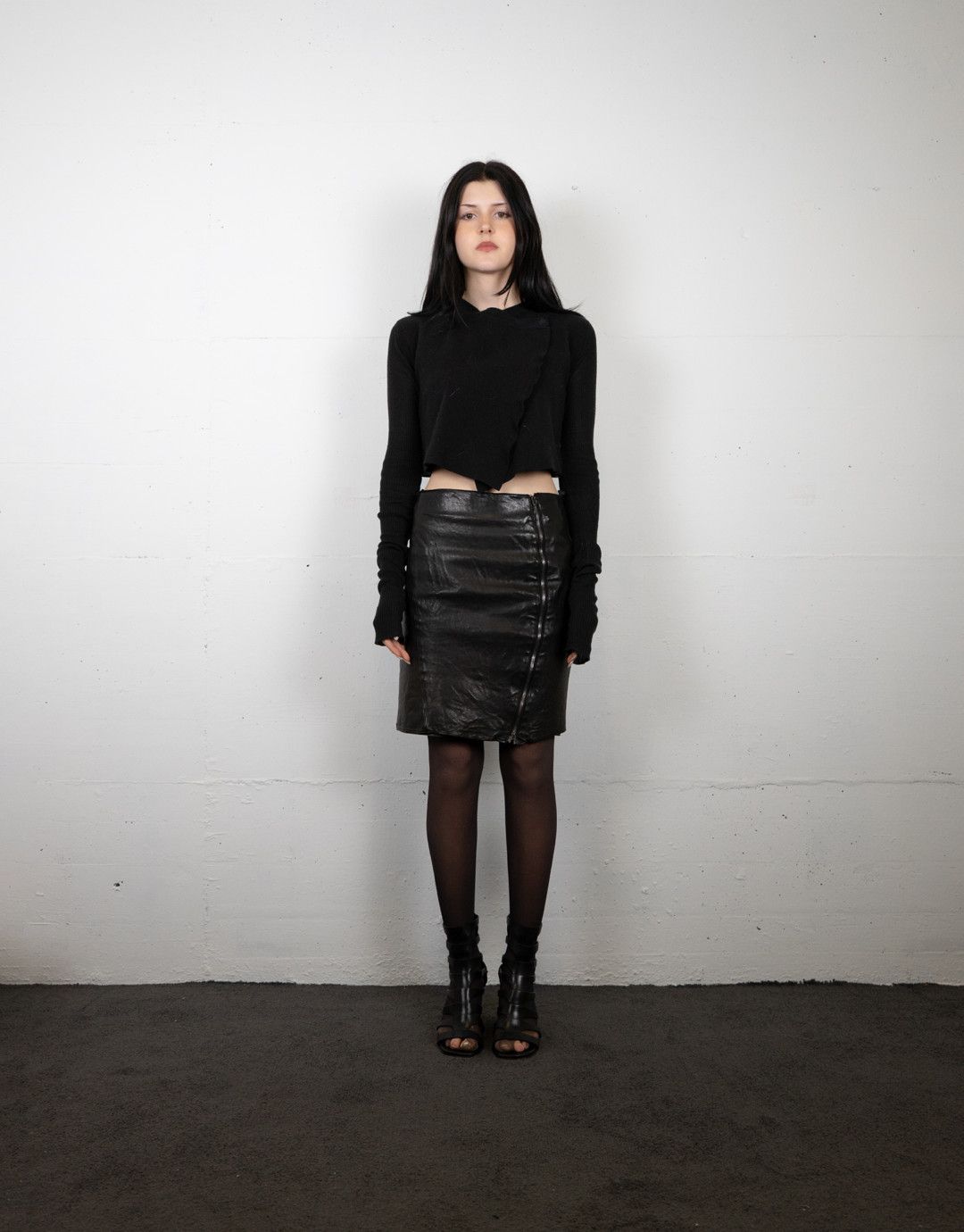 Incarnation Incarnation Sample Leather Wrap Skirt Size 38" / US 16 / IT 52 - 2 Thumbnail