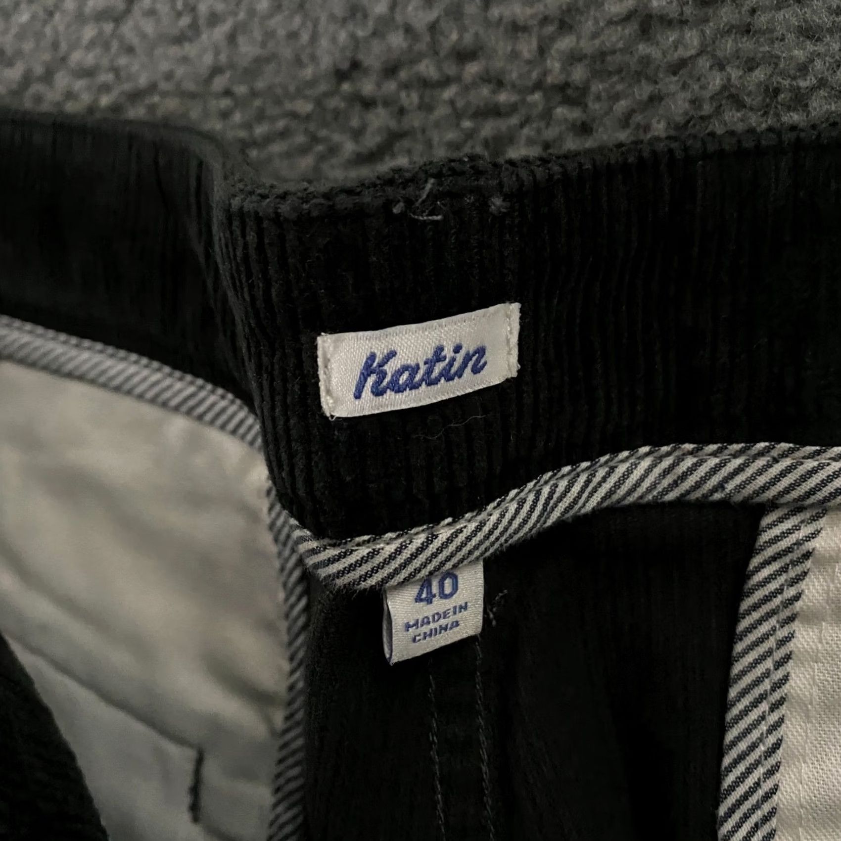 Katin Corey Corduroy Pants Mens 40x32 Slim Straight Chino Black New, Men's — image 2 of 6