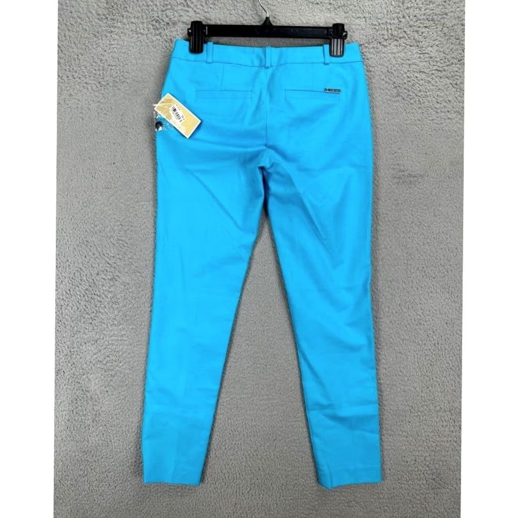 Michael Kors VINTAGE? No. Final: Michael Kors Pants Women 0 Blue Skinny Leg Low-Rise Preppy Flat Front Ladies NEW Size 25" / US 0 / IT 36 - 2 Thumbnail