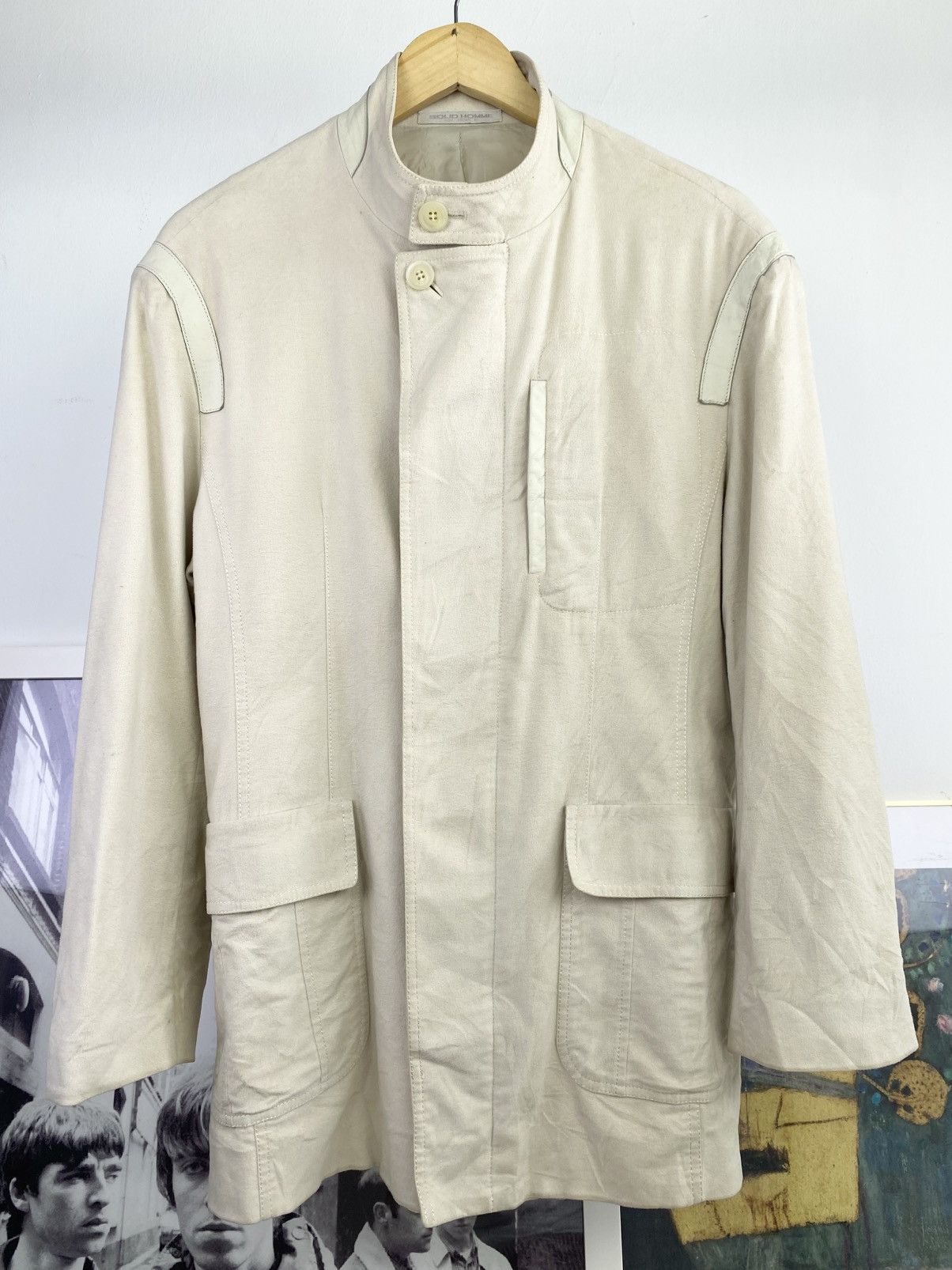 Wooyoungmi Wooyoungmi Rayon Blend Mandarin Collar Trench Jacket Size US M / EU 48-50 / 2 - 1 Thumbnail