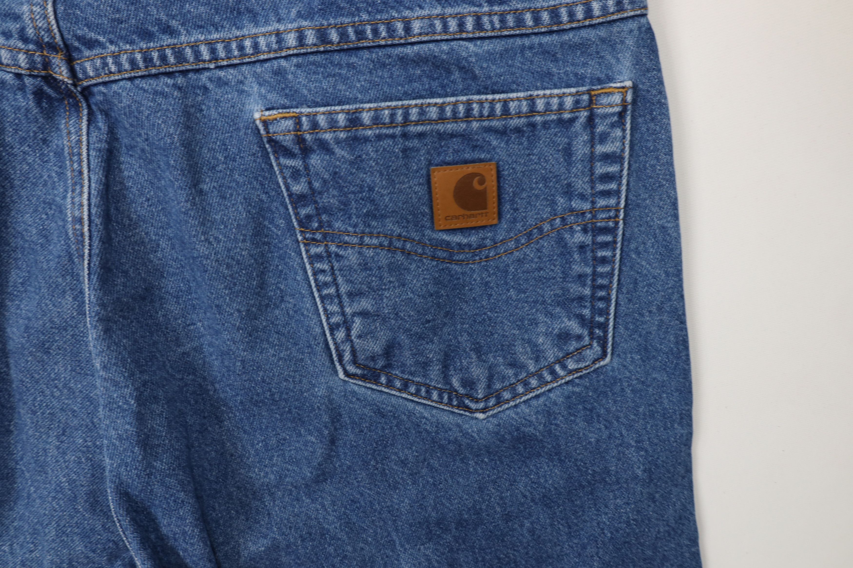 Carhartt Vintage Y2K Carhartt Spell Out Straight Leg Denim Jeans Blue Size US 40 / EU 56 - 12 Thumbnail