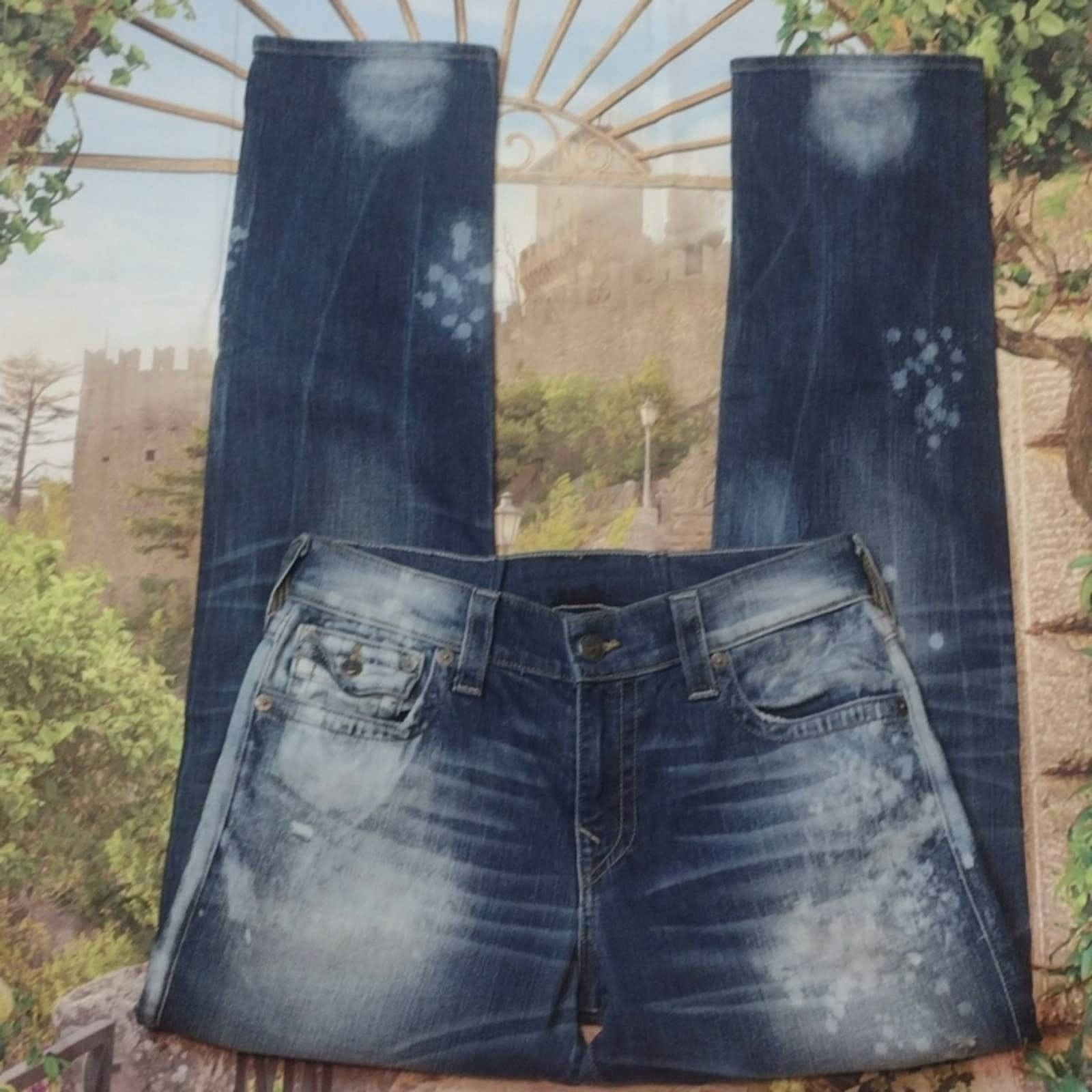 True Religion True religion geno relaxed slim paint splatter jeans sz 32 Size US 32 / EU 48 - 2 Thumbnail