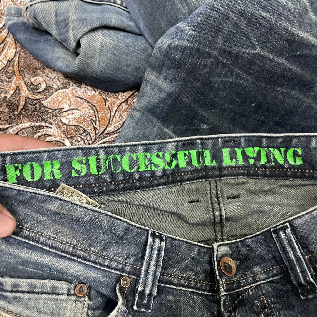 Diesel 🔥Vintage Diesel Industry Washed Ripped Distress Denim Jeans Size US 34 / EU 50 - 16 Thumbnail