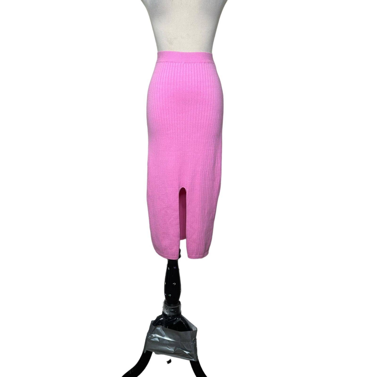 Free People Free People pink knit front slit midi pull on skirt size XS Size 26" / US 2 / IT 38 - 7 Thumbnail