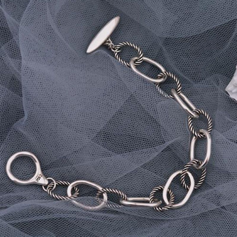 Jewelry Thick Chain Twist Bracelets Size ONE SIZE - 4 Thumbnail