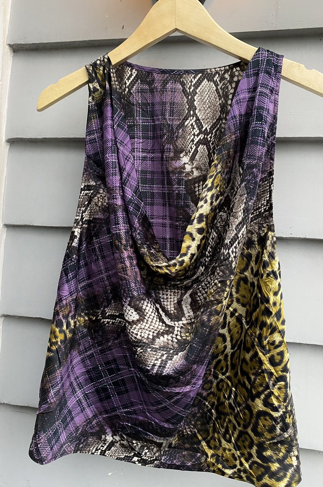 Vintage Snakeskin Leopard Punk Tartan Art Vvienne Westwood Style Size M / US 6-8 / IT 42-44 - 3 Thumbnail