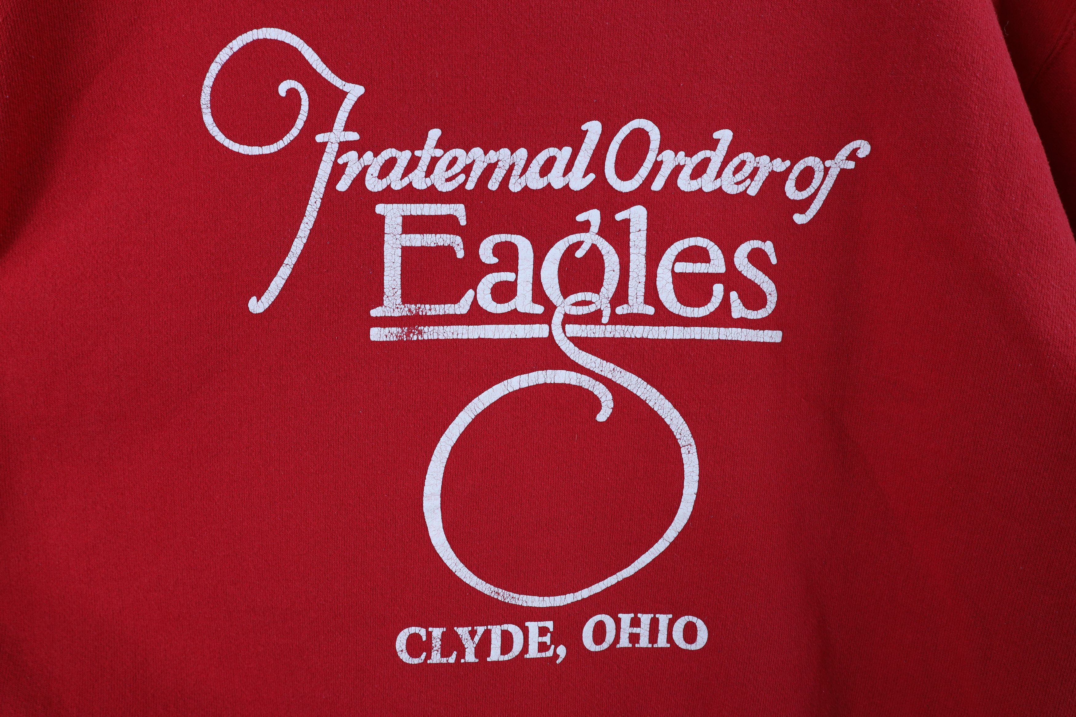 Vintage Vintage 90s Fraternal of Eagles Clyde Ohio Sweatshirt USA Size US L / EU 52-54 / 3 - 5 Thumbnail