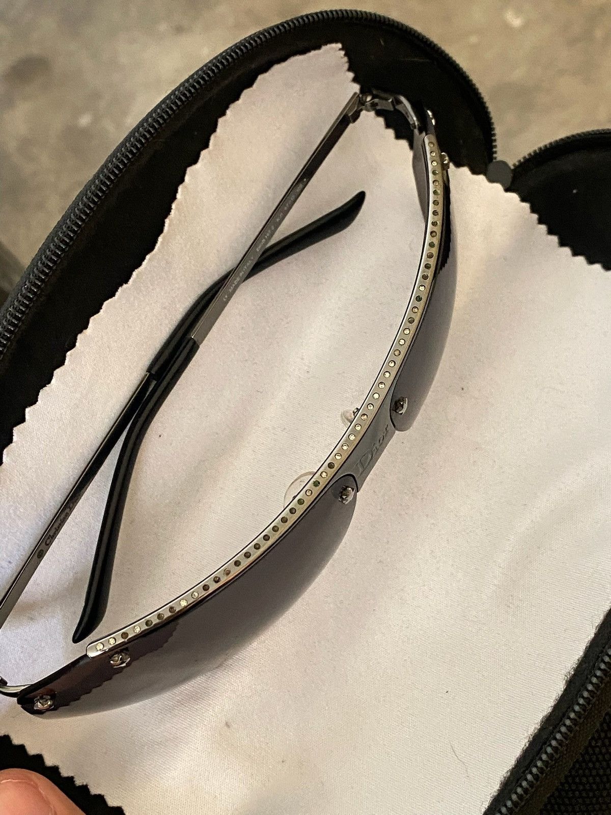 Dior Christian Dior Black Rimless Hit 2 Star Studs Sunglasses Size ONE SIZE - 5 Thumbnail