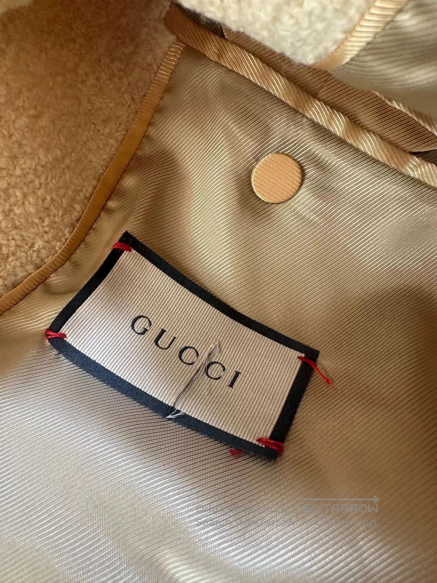 Gucci Gucci Beige Soft Tweed Oversized Lapel Coat. Size S / US 4 / IT 40 - 4 Thumbnail