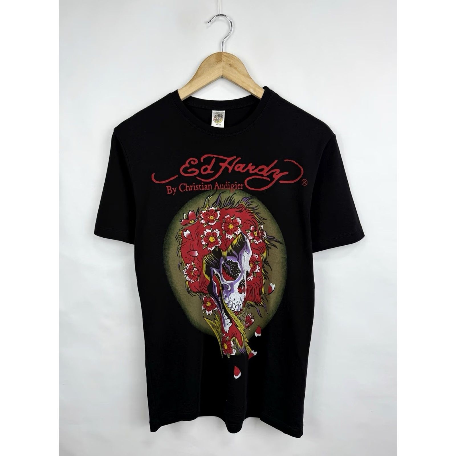 Ed Hardy VINTAGE Ed Hardy Flower Skull T-Shirt Mens M Black USA Made USA 🇺🇸💀 Christian Audigier Shirt Size US M / EU 48-50 / 2 - 3 Thumbnail