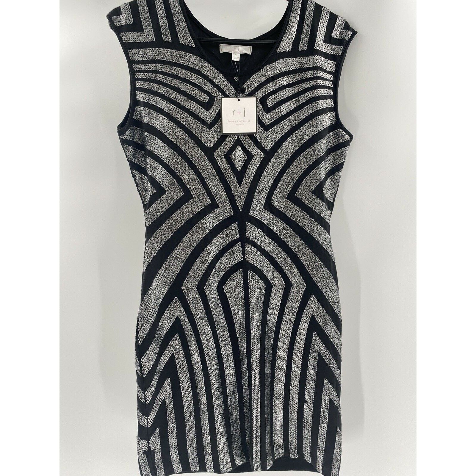 After Six Romeo and Juliet Couture Black Sequin Stretch Dress M Size M / US 6-8 / IT 42-44 - 3 Thumbnail