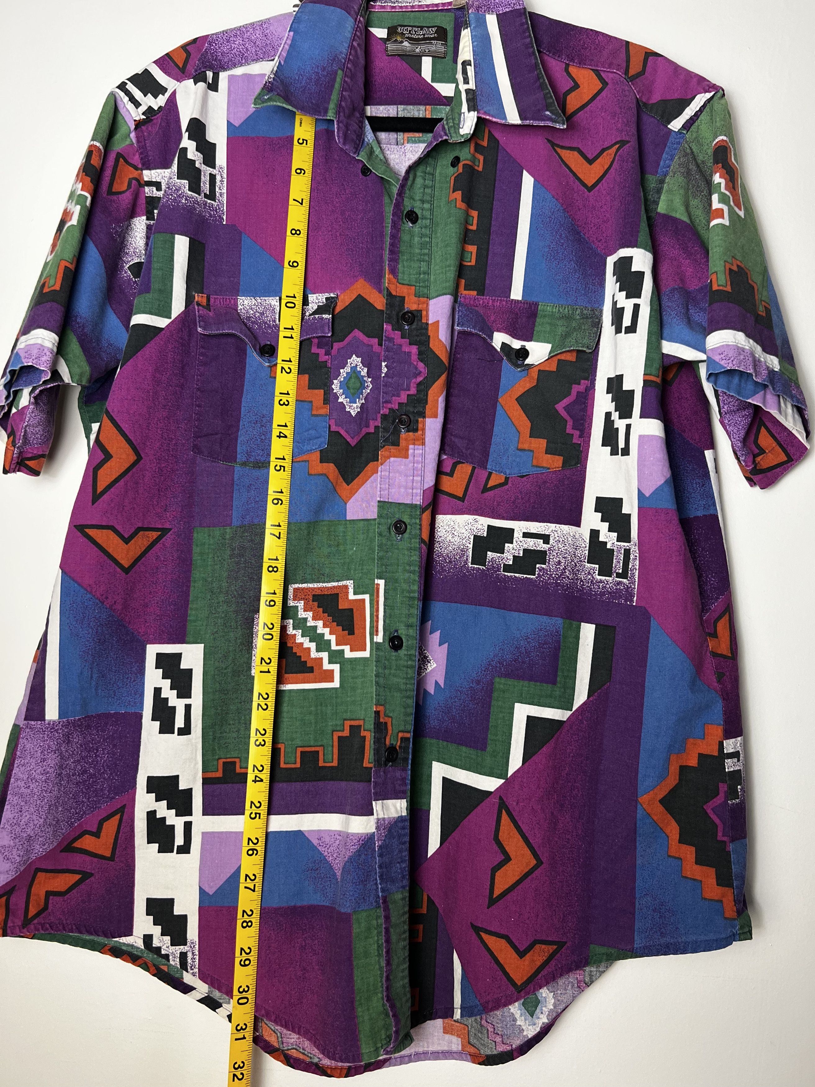 Vintage Vintage Outlaw Western Wear Native American Aztec Button Up Size US L / EU 52-54 / 3 - 9 Thumbnail