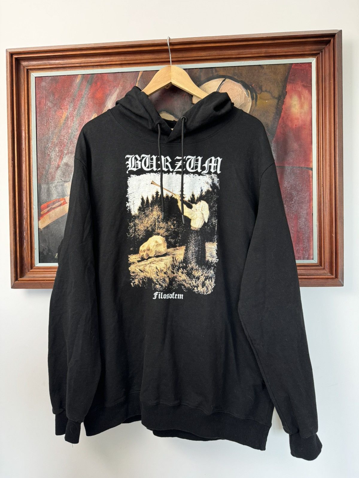 Burzum Filosofem Black Metal Hoodie Rare Print Vintage