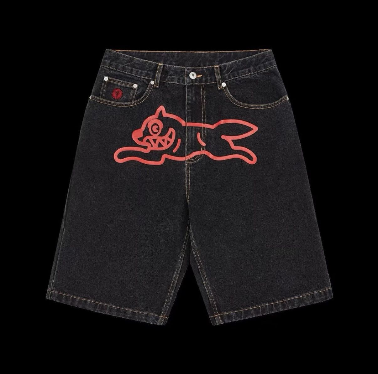 Billionaire Boys Club Billionaire Boys Club BBC ICECREAM Flying Dog Denim Shorts Size US 32 / EU 48 - 7 Thumbnail