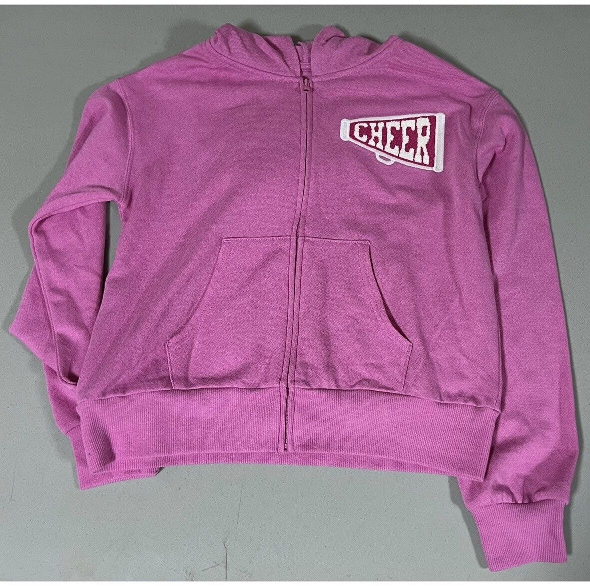 Vintage SO Pink ‘Cheer’ Cheerleader Zipper Sweatshirt Hoodie XL 📣✨ Size XL / US 12-14 / IT 48-50 - 4 Thumbnail