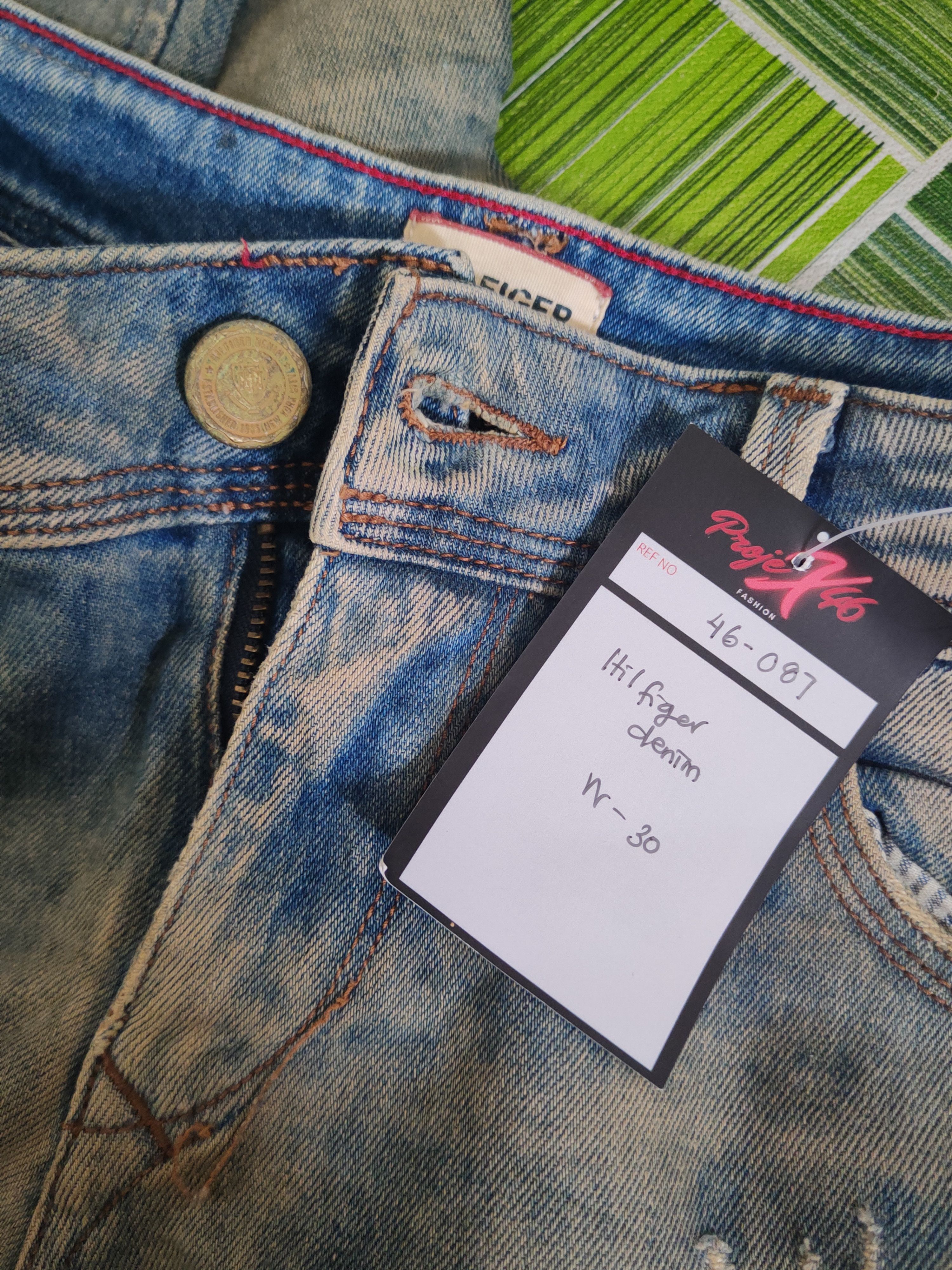 Tommy Hilfiger DL Tommy Hilfiger Blue Distressed Ripped Jeans #46-087 Size 28" / US 6 / IT 42 - 19 Thumbnail