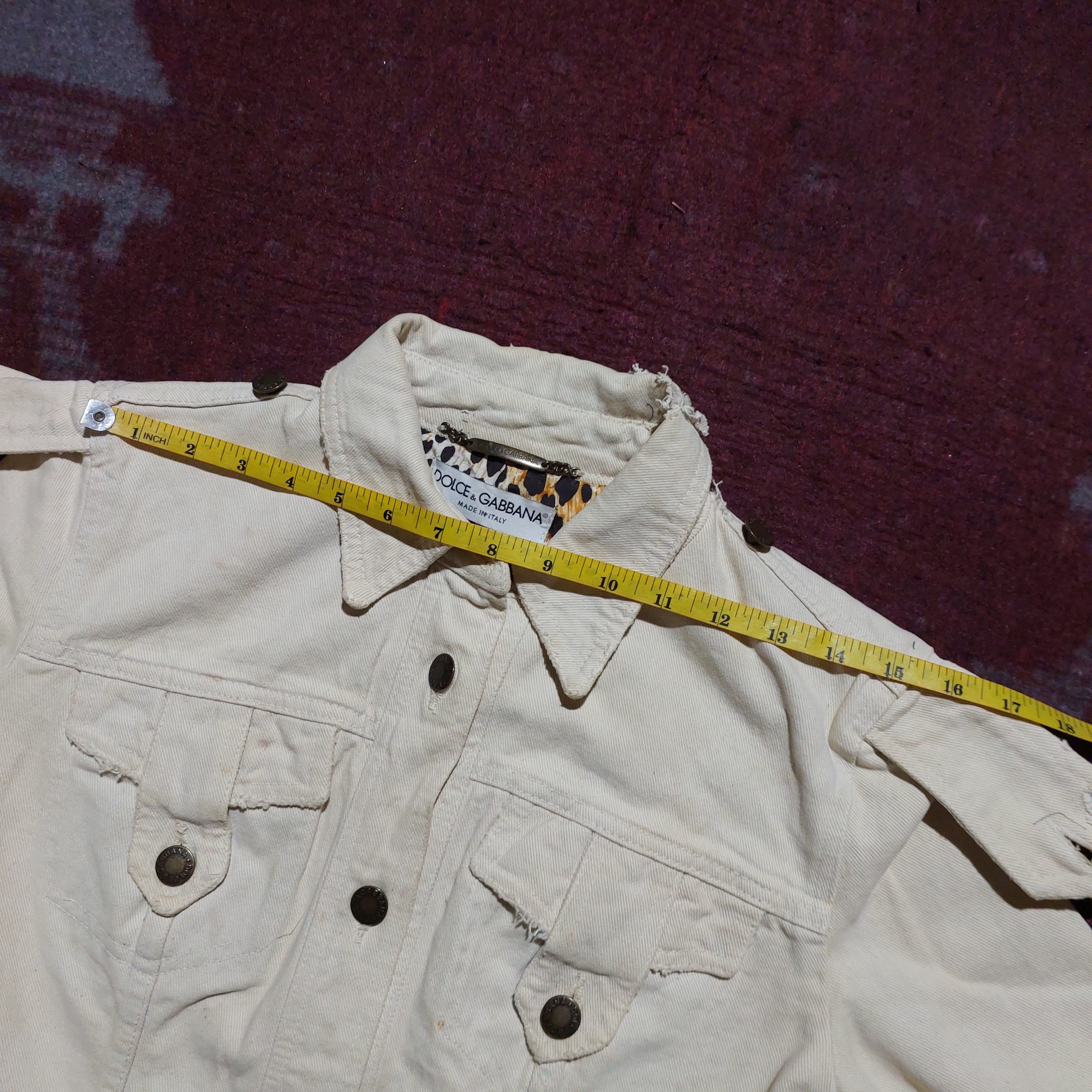 Dolce & Gabbana Dolce & Gabbana leopard distressed denim jacket Size S / US 4 / IT 40 - 13 Thumbnail