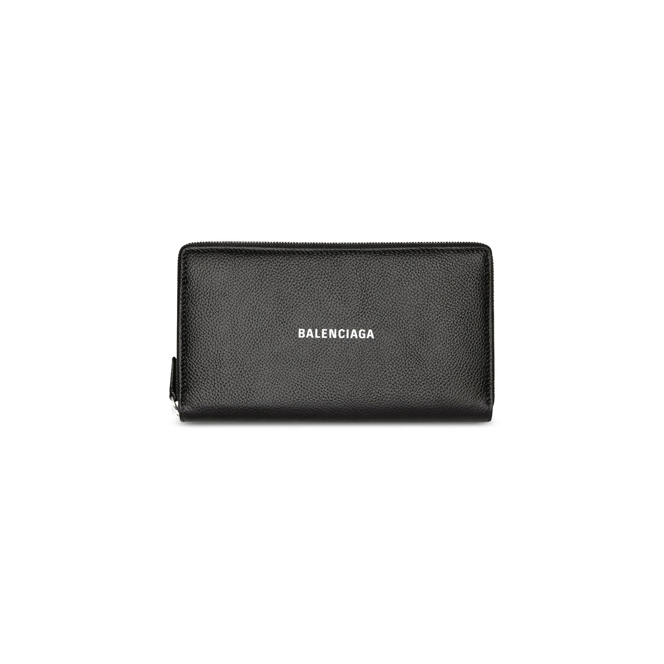 Balenciaga o1mt1gz0924 Size: OS / Cash Continental Wallet in Black Size ONE SIZE - 1 Thumbnail