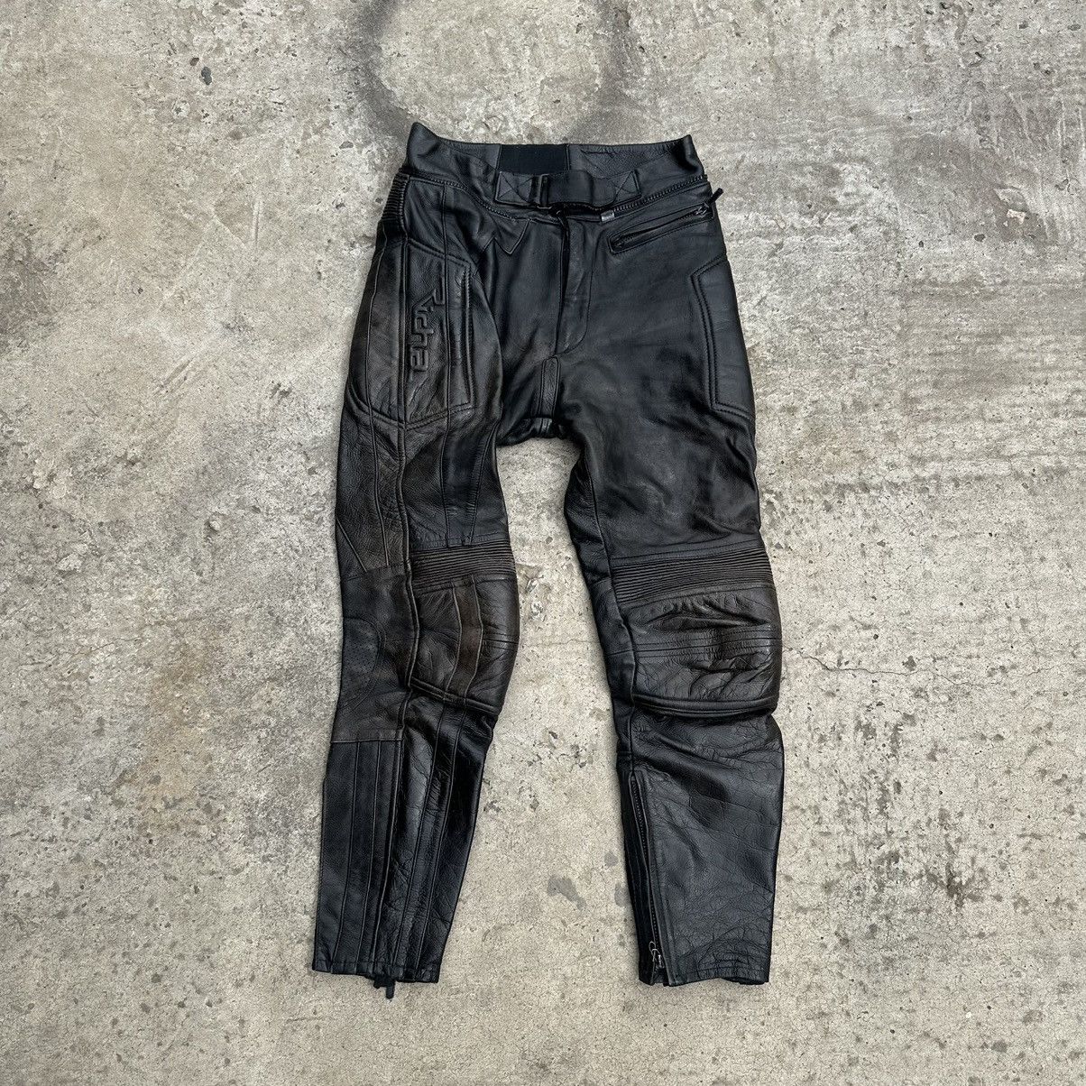 Leather Vintage Moto Leather Pants Size 50 Y2K Style USA 00s Size US 34 / EU 50 - 1 Thumbnail