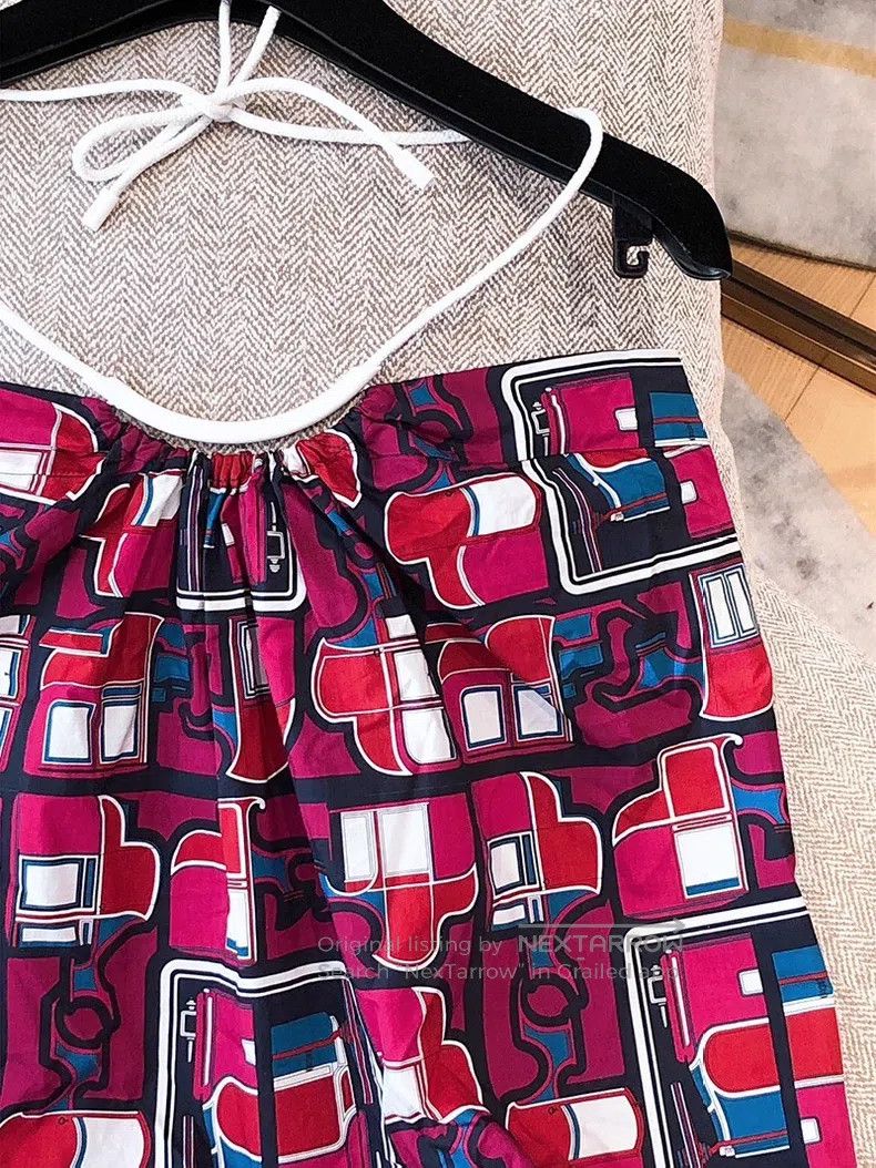Hermes Hermes Color-block printed halter neck dress Size XS / US 0-2 / IT 36-38 - 3 Thumbnail