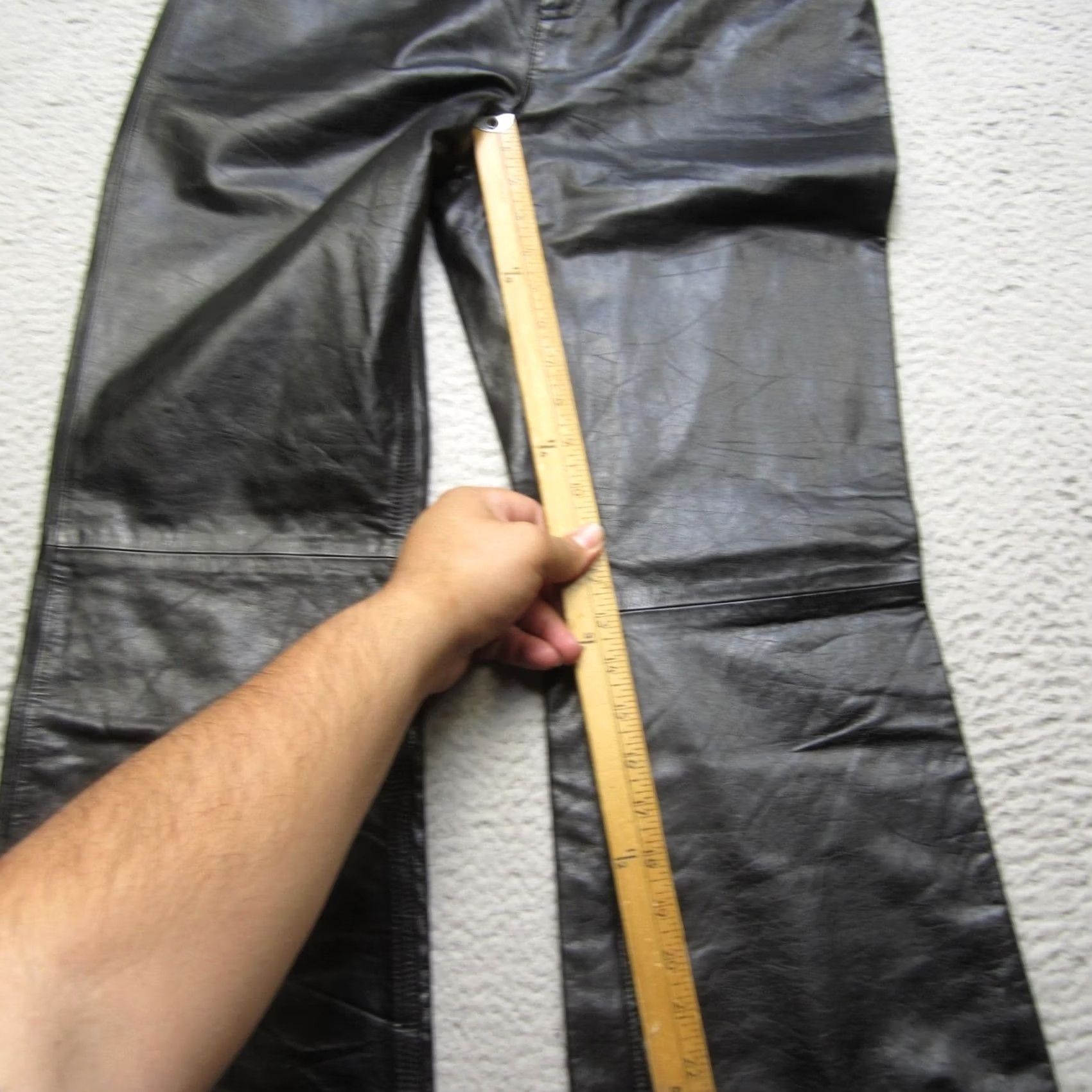 Theory Theory Womens Black Leather Bootcut Pants 10 Lined 5-Pocket Zip Fly J409254 Size 32" / US 10 / IT 46 - 6 Thumbnail