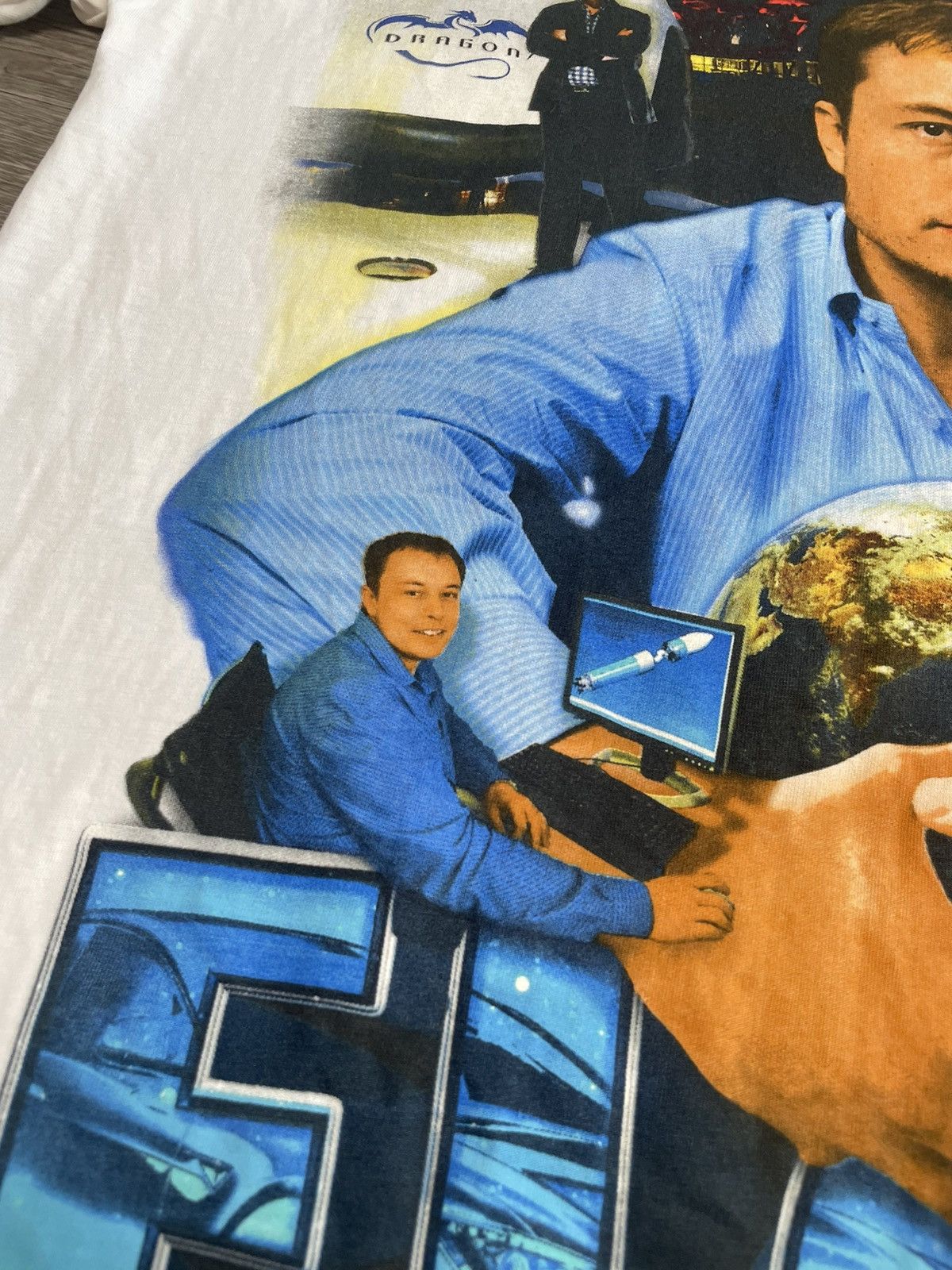 Marino Morwood Marino Morwood Elon Musk Spacex Tesla White T-Shirt Size US M / EU 48-50 / 2 - 5 Thumbnail